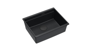 CHIUVETA BUCATARIE REA LOGAN 100, CU DOP, NEGRU/NEGRU, DIN GRANIT, CALITATE SUPERIOARA