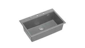 CHIUVETA BUCATARIE REA MARC 110 WORKSTATION, GRI METALIC/CROM, DIN GRANIT, CALITATE SUPERIOARA