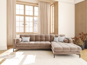 COLTAR CONFORTABIL BALI 293CM, TAPITERIE DIN CATIFEA, BEIGE BLU 28, DREAPTA, STIL MODERN, ARTIM GROUP SELECTION