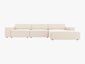 COLTAR JODIE, DREAPTA, 4 LOCURI, 284 CM, DIVERSE CULORI SI MATERIALE, DESIGN DEOSEBIT - Img 3