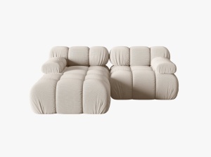 COLTAR MODULAR BELLIS, STANGA, 2 LOCURI, 188 CM, DIVERSE CULORI SI MATERIALE, DESIGN DEOSEBIT - Img 3