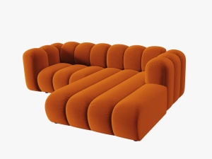 COLTAR MODULAR LUPIN, DREAPTA, 3 LOCURI, 228 CM, SCORTISOARA 14, TAPITERIE DIN CATIFEA, DESIGN DEOSEBIT - Img 3