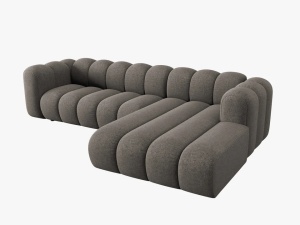 COLTAR MODULAR LUPIN, DREAPTA, 4 LOCURI, 288 CM, GRI 16, TAPITERIE CHENILLE, DESIGN DEOSEBIT - Img 5