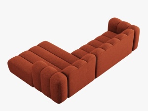 COLTAR MODULAR LUPIN, DREAPTA, 4 LOCURI, 288 CM, SCORTISOARA 44, TAPITERIE CHENILLE, DESIGN DEOSEBIT - Img 5