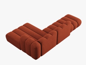 COLTAR MODULAR LUPIN, DREAPTA, 5 LOCURI, 294 CM, SCORTISOARA 44, TAPITERIE CHENILLE, DESIGN DEOSEBIT - Img 4