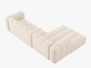 COLTAR MODULAR LUPIN, STANGA, 4 LOCURI, 288 CM, BEJ DESCHIS 23, TAPITERIE CHENILLE, DESIGN DEOSEBIT - Img 5