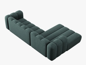 COLTAR MODULAR LUPIN, STANGA, 4 LOCURI, 288 CM, VERDE PETROL 78, TAPITERIE CHENILLE, DESIGN DEOSEBIT - Img 5