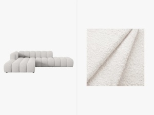COLTAR MODULAR LUPIN, STANGA/DREAPTA, 5 LOCURI, 294 CM, DIVERSE NUANTE, TAPITERIE BOUCLE, DESIGN DEOSEBIT - Img 3