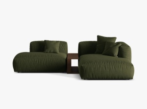 COLTAR MODULAR MARTINA DREAPTA, 2 LOCURI, 285 CM, DIVERSE CULORI SI MATERIALE, DESIGN DEOSEBIT - Img 4