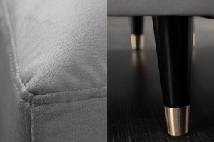COLTAR SUPER CONFORTABIL 260CM, VELVET II, DIN LEMN SI CATIFEA GRI, ARTIM GROUP SELECTION - Img 6