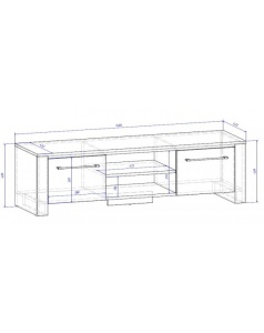 COMODA ALBA TV CU LED SI TELECOMANDA MANHATTAN - DESIGN MODERN - Img 3