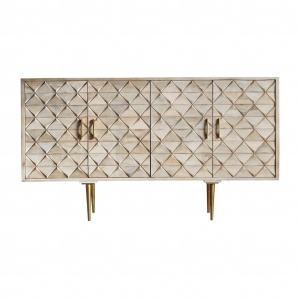 COMODA DESTRY REF. 29889, DIN LEMN MASIV DE MANGO SI METAL, STIL MODEN, VIC