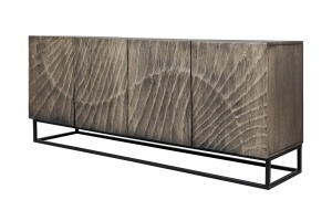 COMODA, SCORPION DIN LEMN MASIV DE MANGO , 177CM, REALIZAT MANUAL, CULOARE GRI - Img 4