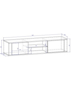 COMODA TV ALBA CU LED SI TELECOMANDA HIT - DESIGN MODERN - Img 3