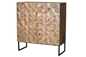 DULAP COPPER 110CM, MARO/NEGRU, DIN LEMN MASIV DE MANGO SI METAL, GINER Y COLOMER - Img 5