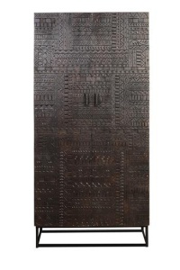 DULAP HIEROGLYPH 6872, MARO, LEMN DE MANGO SI METAL, STIL INDUSTRIAL G&C