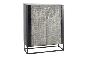 DULAP LIVING 120CM, GRI/ NEGRU, LEMN DE MANGO SI CADRUL DIN METAL, ARTIM GROUP SELECTION - Img 7