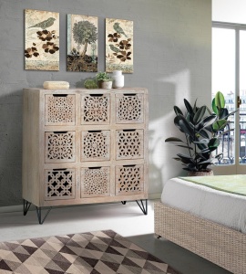 DULAP LIVING RITUAL 102CM, LEMN DE MANGO SI METAL, GINER Y COLOMER