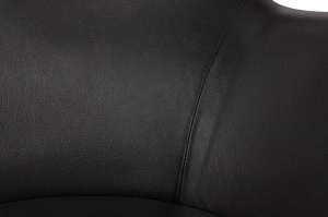 FOTOLIU CONFORTABIL EGG SZEROKI, NEGRU/CROM, DIN PIELE ECOLOGICA SI METAL, STIL MODERN - Img 5
