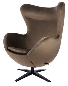 FOTOLIU CONFORTABIL EGG SZEROKI VELVET, MARO 81/NEGRU, DIN CATIFEA SI METAL, STIL MODERN B2
