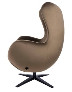FOTOLIU CONFORTABIL EGG SZEROKI VELVET, MARO 81/NEGRU, DIN CATIFEA SI METAL, STIL MODERN B2 - Img 2