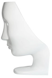 FOTOLIU CONFORTABIL NEMO FACE CHAIR, ALB, DIN FIBRA DE STICLA, STIL MODERN - Img 3