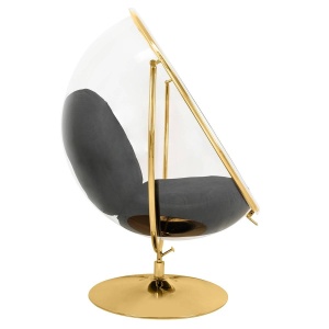 FOTOLIU EXCLUSIVIST BUBBLE STAND 2, NEGRU/AURIU/TRANSPARENT, DIN ACRIL SI LANA DE CASMIR, STIL MODERN - Img 2