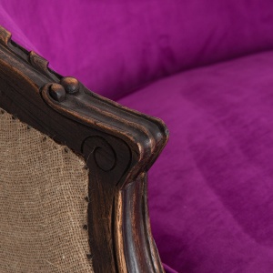FOTOLIU FUCSIA JOHVI REF. 27315, DIN LEMN MASIV SI CATIFEA, STIL CLASIC, VIC - Img 4