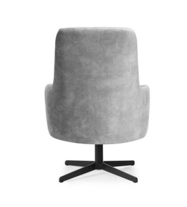 FOTOLIU LORETTO, GRI/NEGRU, TAPITERIE DIN CATIFEA SI PICIOARE DIN METAL, STIL MODERN,ATR - Img 3