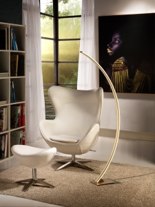 LAMPADAR ARCUS, 150 CM, AURIU PERIAT/OPAL, DIN METAL, ALUMINIU SI SILICON, STIL MODERN