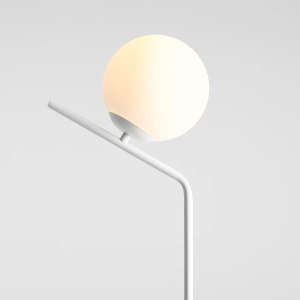 LAMPADAR GALLIA, 161 CM, ALB, DIN STICLA SI METAL, STIL MODERN