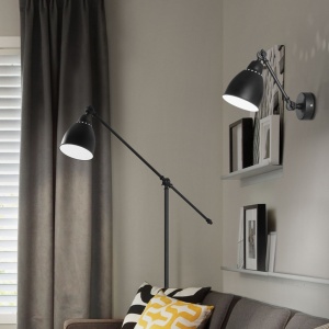 LAMPADAR NEWTON PT1, NEGRU, DIN METAL, STIL MODERN - Img 2