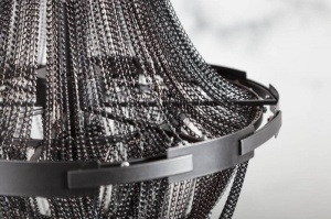LAMPADAR, ROYAL BLACK 170/210CM, COD 40688, DIN METAL SI MARMURA - Img 4