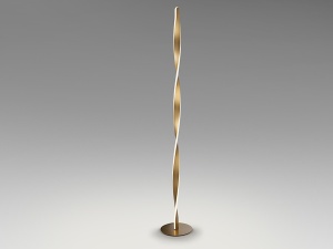 LAMPADAR TWIST, 150 CM, AURIU PERIAT/OPAL, DIN METAL, ALUMINIU SI ACRIL, STIL MODERN - Img 4