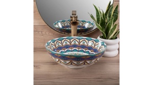 LAVOAR REA AZTEC, 40 CM, MULTICOLOR, DIN CERAMICA, CALITATE SUPERIOARA