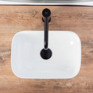 LAVOAR REA BELINDA MINI, 37 CM, ALB, DIN CERAMICA, CALITATE SUPERIOARA - Img 3