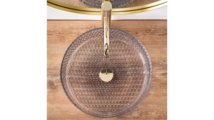LAVOAR REA CRISTAL, GRI, 40 CM, DIN STICLA, CALITATE SUPERIOARA - Img 7