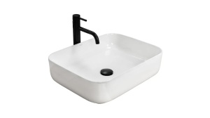LAVOAR REA DEMI SLIM, ALB, 51 CM, DIN CERAMICA, CALITATE SUPERIOARA - Img 5