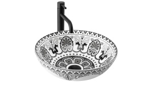 LAVOAR REA ETNO, 40 CM, MULTICOLOR, DIN CERAMICA, CALITATE SUPERIOARA - Img 3