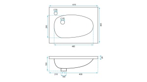 LAVOAR REA INCASTRAT SELENA, 61 CM, ALB, DIN CONGLOMERAT, CALITATE SUPERIOARA - Img 6