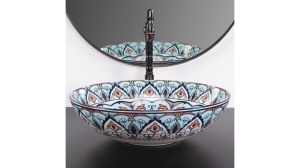 LAVOAR REA MEXICO, 40 CM, MULTICOLOR, DIN CERAMICA, CALITATE SUPERIOARA - Img 3