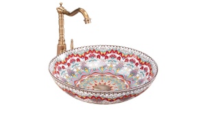 LAVOAR REA PERU, 40 CM, MULTICOLOR, DIN CERAMICA, CALITATE SUPERIOARA - Img 7
