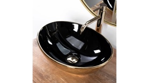 LAVOAR REA SOFIA, AURIU/NEGRU, 41 CM, DIN CERAMICA, CALITATE SUPERIOARA - Img 3