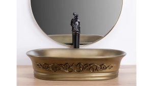 LAVOAR REA WILMA RUSTIC, 55 CM, CUPRU, DIN CERAMICA, CALITATE SUPERIOARA - Img 3