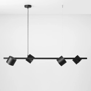 LUSTRA BOT, 4 BRATE, 100 CM, NEAGRA, DIN METAL, STIL MODERN