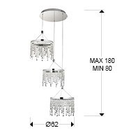 LUSTRA LED SI CRISTAL ANASTASIA 568672 - DESIGN MODERN - SCHULLER - Img 2