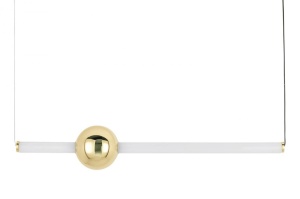 LUSTRA LIBRA 90, ALB/AURIU, DIN METAL SI STICLA, STIL MODERN