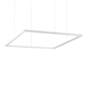LUSTRA ORACLE SLIM SQUARE SP D090, ALB MAT, DIN ALUMINIU SI POLICARBONAT, STIL MODERN