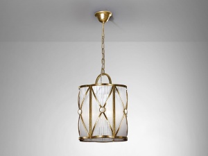LUSTRA/PLAFONIERA ESPARTA, 30 CM, ALB/AURIU, DIN METAL SI STICLA, STIL MODERN