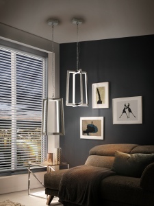 LUSTRA/PLAFONIERA KUMA, 35 CM, CROM/TRANSPARENT, DIN OTEL SI STICLA, STIL MODERN